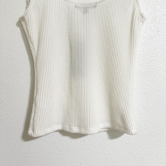 Lulus Elevated Energy Ivory Ribbed Notched Tank - Picture 8 of 13